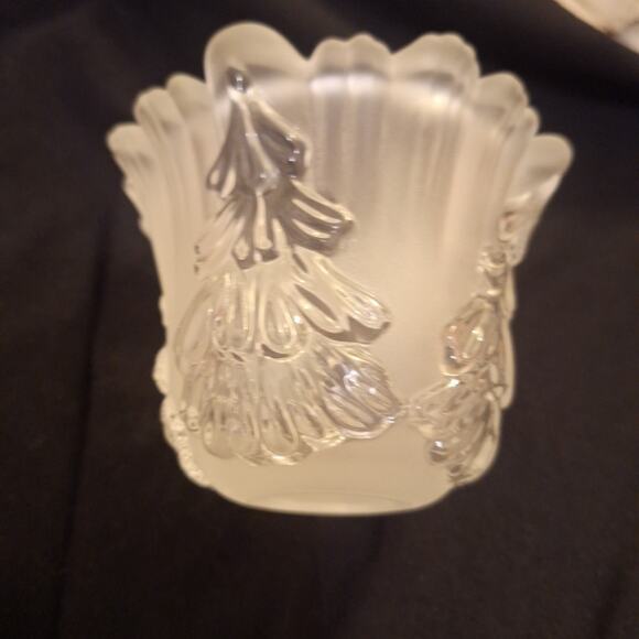 Mikasa Christmas Tree Crystal Candle Holder Winter Dreams Votive Tea Light - Picture 4 of 5